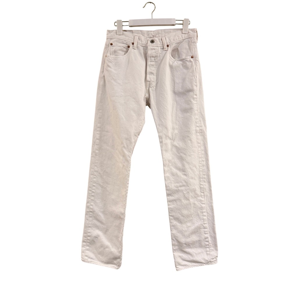Levi's 501 Original Fit Jeans Womens 32 White Straight Leg Button Fly Minimalist